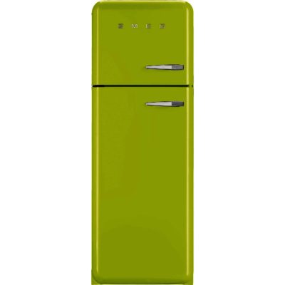 Smeg FAB30LFL 60cm 'Retro Style' Fridge Freezer in Lime Green with Left Hand Hinge